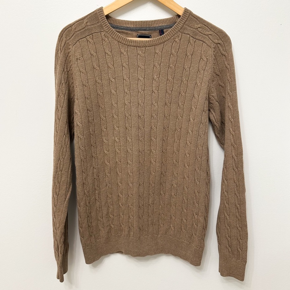 Hudson North Light Brown Cable Knit Sweater - Picture 8 of 9